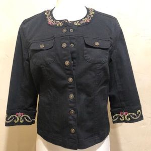 Gorgeous AMI embroidered jacket 3/4 sleeve